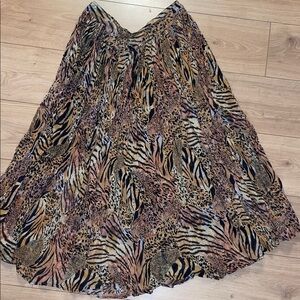 Chic Animal Print Maxi Skirt